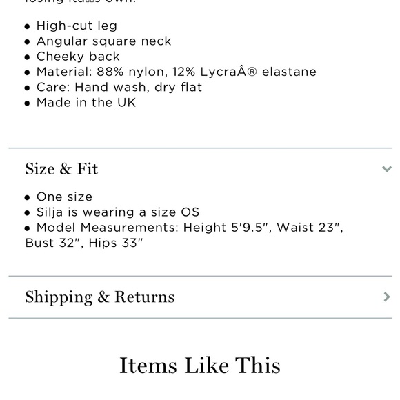 NWT HUNZA G Bubble Gum Classic Square Neck One Piece - Picture 15 of 15